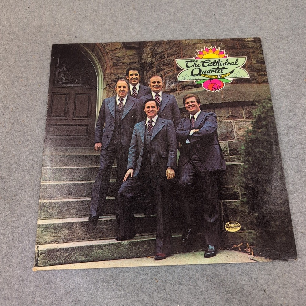 The Cathedral Quartet Sunshine and Roses Vinyl LP Canaan Records CAS-9821 Gospel - Picture 1 of 2